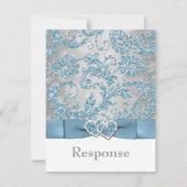 Winter Wonderland Verbundene Herzen RSVP-Karte RSVP Karte (Vorderseite)