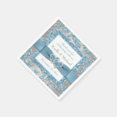 Winter Wonderland, Verbundenes Herz Papier Napkins Serviette (Ecke)