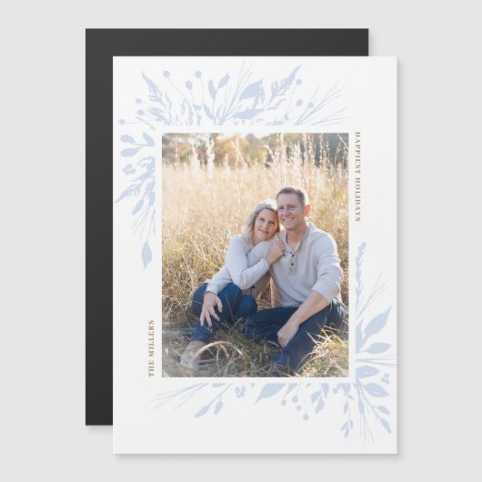 Winter Wonderland Vertical Holiday Foto Magnet (Vorne/Hinten)