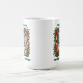 Winter Wonderland View durch ein dekoriertes Fenst Kaffeetasse (Mittel)