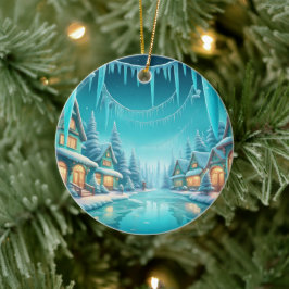Winter Wonderland Village 2 Sided Ornament