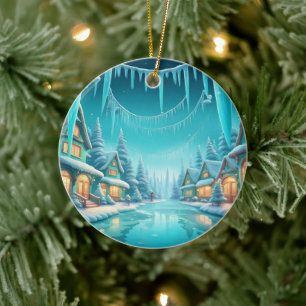 Winter Wonderland Village 2 Sided Ornament