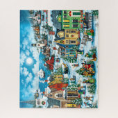 Winter Wonderland Village am Meer Puzzle (Vertikal)