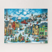 Winter Wonderland Village am Meer Puzzle (Horizontal)