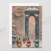 Winter Wonderland Vintage Weihnachtskarte Feiertagskarte (Vorne/Hinten)