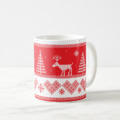Winter Wonderland: Vintages Nahtloses Design. Kaffeetasse (VorderseiteRechts)