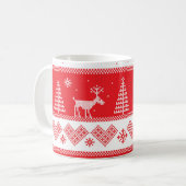 Winter Wonderland: Vintages Nahtloses Design. Kaffeetasse (Vorderseite Links)
