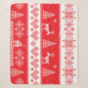 Winter Wonderland: Vintages Nahtloses Design. Sherpadecke