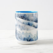 Winter Wonderland Wasserfarbe Artisan Kaffee Tasse (Mittel)