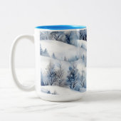 Winter Wonderland Wasserfarbe Artisan Kaffee Tasse (Links)