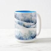 Winter Wonderland Wasserfarbe Artisan Kaffee Tasse (VorderseiteRechts)