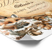 Winter Wonderland Wasserfarbene Tiere Begrüßungsze Poster (Ecke)