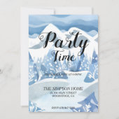 Winter Wonderland Watercolor Einladung (Vorderseite)