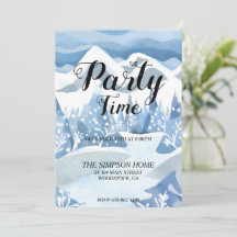 Winter Wonderland Watercolor Einladung