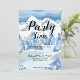 Winter Wonderland Watercolor Einladung