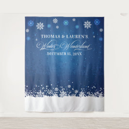 Winter Wonderland wedding backdrop banner  Wandteppich