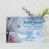 Winter Wonderland Wedding Brautparty Einladung (Stehend Vorderseite)