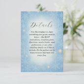Winter Wonderland Wedding Card Begleitkarte (Stehend Vorderseite)