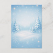 Winter Wonderland Wedding Card Begleitkarte (Rückseite)