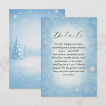 Winter Wonderland Wedding Card