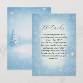 Winter Wonderland Wedding Card Begleitkarte