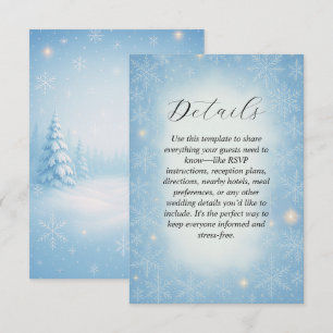 Winter Wonderland Wedding Card Begleitkarte