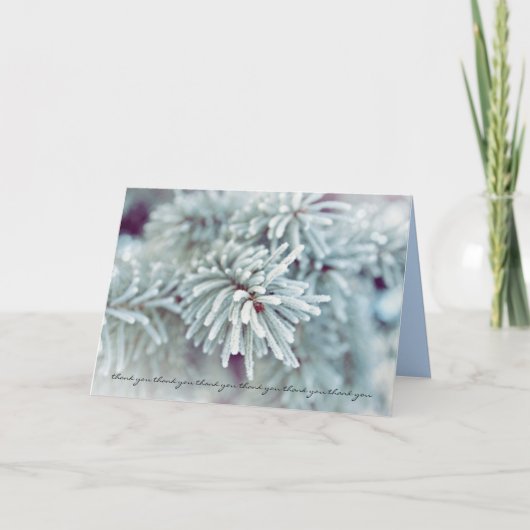 Winter Wonderland Wedding Danke Karte (Vorderseite)