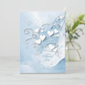 Winter Wonderland Wedding Danke Karten (Stehend Vorderseite)