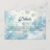 Winter Wonderland Wedding Details Card Begleitkarte (Vorderseite)