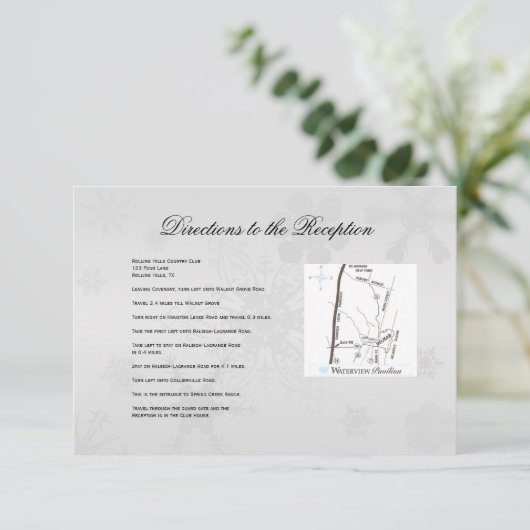 Winter Wonderland Wedding Directors Begleitkarte (Stehend Vorderseite)