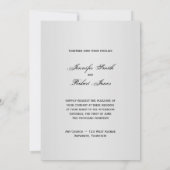 Winter Wonderland Wedding Einladung (Rückseite)