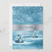 Winter Wonderland Wedding Einladung (Rückseite)