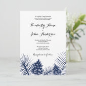 Winter Wonderland Wedding Einladung (Stehend Vorderseite)