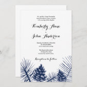 Winter Wonderland Wedding Einladung (Vorne/Hinten)