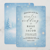 Winter Wonderland Wedding Einladung (Vorne/Hinten)