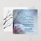 Winter Wonderland Wedding Einladung (Vorne/Hinten)