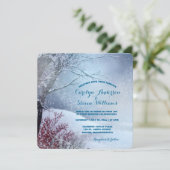 Winter Wonderland Wedding Einladung (Stehend Vorderseite)