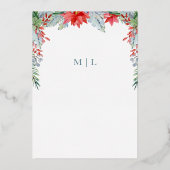 Winter Wonderland Wedding Einladung Foil Einladung (Rückseite)