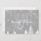 Winter Wonderland Wedding, elegante Einladung (Vorderseite)