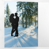 Winter Wonderland Wedding Foto Einladung (Innen Erste Seite)