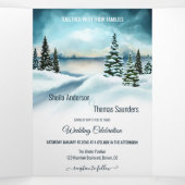 Winter Wonderland Wedding Foto Einladung (Innenseite Mitte)