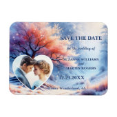 Winter Wonderland Wedding Foto Save the Date Magnet (Horizontal)