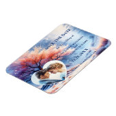 Winter Wonderland Wedding Foto Save the Date Magnet (Linke Seite)