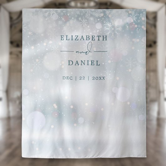 Winter Wonderland Wedding Foto Stand Hintergrund Wandteppich