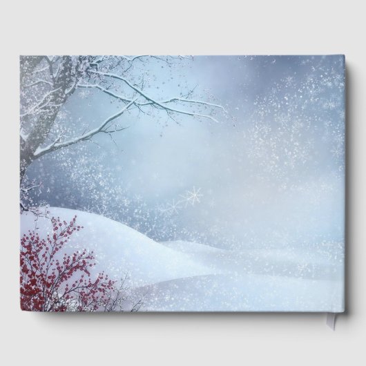 Winter Wonderland Wedding Gästebuch (Rückseite)