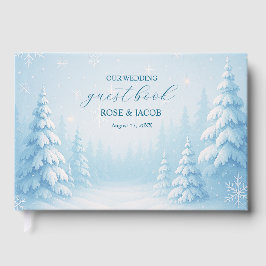 Winter Wonderland Wedding Guest Book Gästebuch