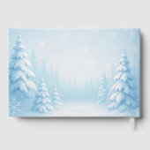 Winter Wonderland Wedding Guest Book Gästebuch (Rückseite)