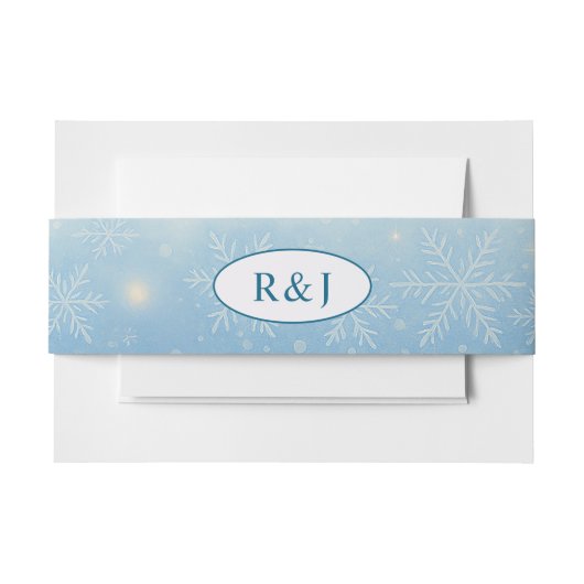 Winter Wonderland Wedding Invitation Bly Band (Vorderseite Beispiel)