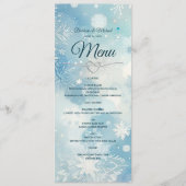 Winter Wonderland Wedding Menu Card Menükarte (Vorderseite)