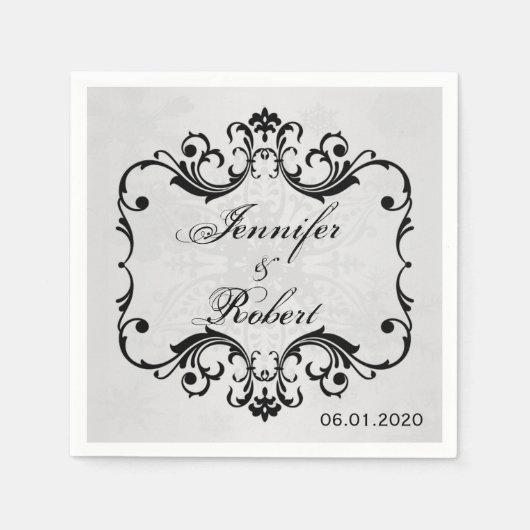 Winter Wonderland Wedding Napkin Serviette (Vorderseite)